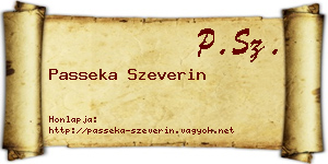 Passeka Szeverin névjegykártya